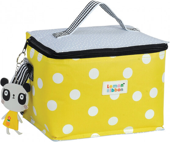 lunchtas panda junior 5 liter 22 x 16 cm geel/wit