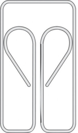 paperclips uilvorm 22 mm staal zilver 100 stuks