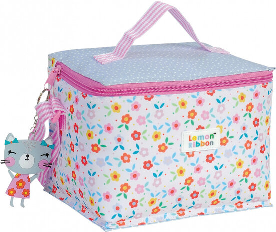 lunchtas kat junior 5 liter 22 x 16 cm wit/blauw