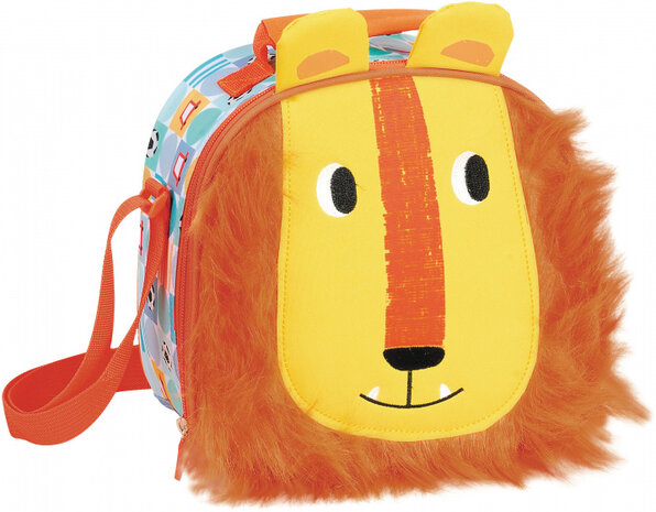lunchtas leeuw junior 5 liter 22 x 23 cm oranje