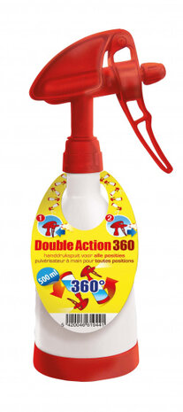 waterspuit 500 ml wit/rood