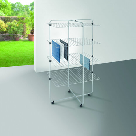 droogtoren Asymmetric 82 x 64 x 169 cm 53 meter zilver