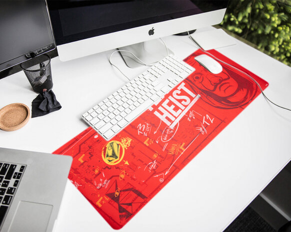muismat La Casa De Papel 80 x 35 cm textiel rood