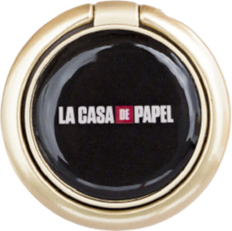 telefoonring La Casa De Papel 3 cm staal zwart