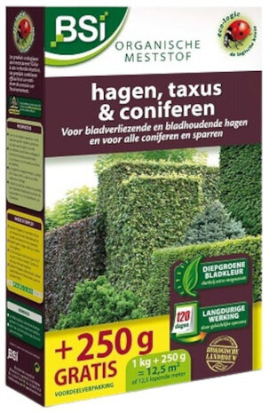 meststof hagen/taxus/coniferen organisch 1,25 kg