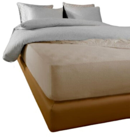 matrasbeschermer Skin 200 cm tencel PU beige