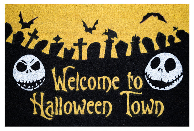 deurmat Nightmare Before Christmas 60 cm zwart/bruin