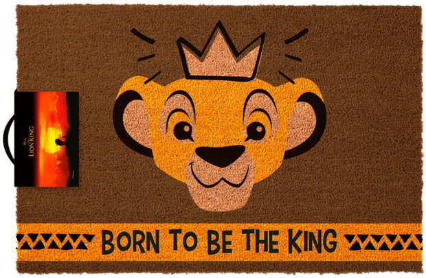 deurmat Lion King 40 x 60 cm PVC/kokosvezel bruin
