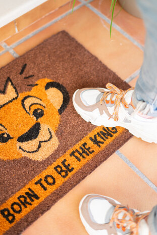 deurmat Lion King 40 x 60 cm PVC/kokosvezel bruin