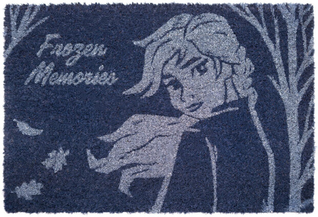 deurmat Frozen 40 x 60 cm PVC/kokosvezel blauw