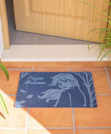 deurmat Frozen 40 x 60 cm PVC/kokosvezel blauw