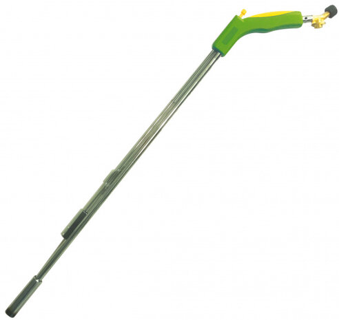 onkruidbrander HerbiFlam gas 97 x 14 cm staal zilver/groen