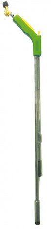 onkruidbrander HerbiFlam gas 97 x 14 cm staal zilver/groen