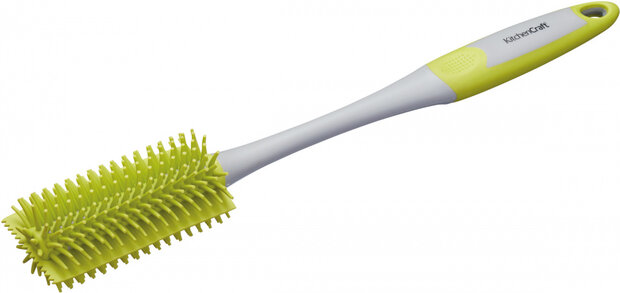 flessenborstel antibacterieel 35 cm siliconen lime
