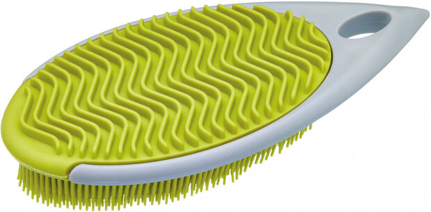 schrobborstel antibacterieel 17 cm siliconen lime