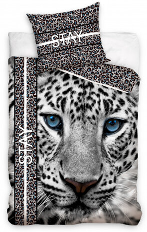 dekbedovertrek Snow Cheetah 200 x 140 cm grijs