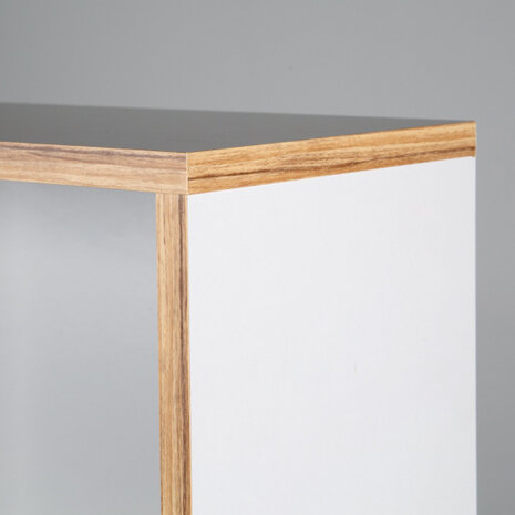 kast Caro staand 91 x 30 x 32 cm spaanplaat lichtgrijs
