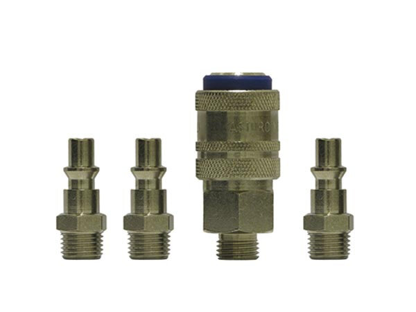 koppelingsset 1/4 inch staal donkergroen 4-delig