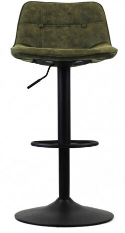 barkruk Walter 87 x 49 cm kunstleer/staal groen