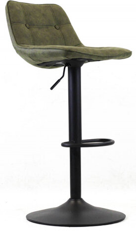 barkruk Walter 87 x 49 cm kunstleer/staal groen