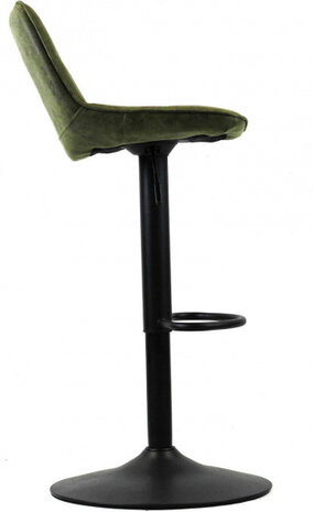 barkruk Walter 87 x 49 cm kunstleer/staal groen