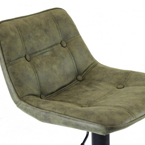 barkruk Walter 87 x 49 cm kunstleer/staal groen
