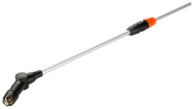 telescopische sproeilans 100 cm RVS zwart/zilver