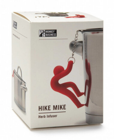 kruideninfuser Hike Mike 8,5 cm RVS&nbsp;rood/zilver