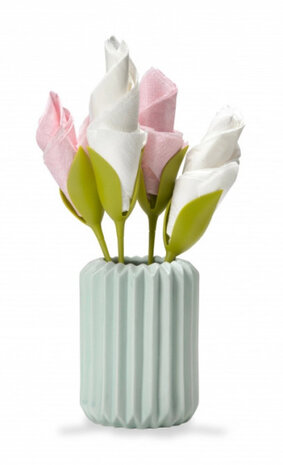 servethouder Bloom 20,5 x 5,5 x 1 cm groen 4 stuks