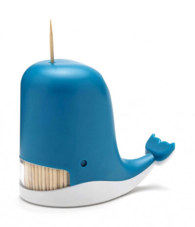 tandenstokerhouder Jonah 8 x 9 x 5 cm ABS blauw/wit