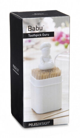 tandenstokerhouder Babu 5 x 5 x 11,5 cm ABS wit