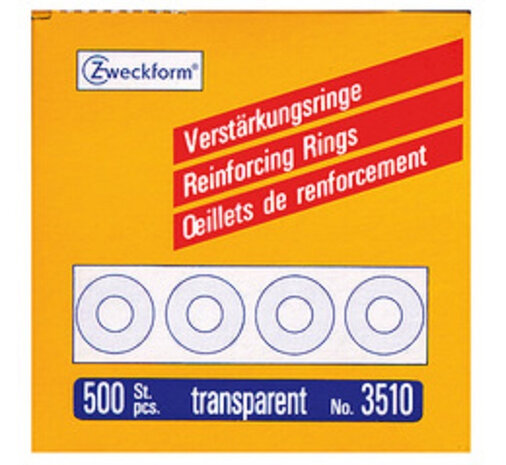 verstevigingsringen Zweckform 13 mm wit 500 stuks