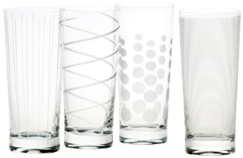 glazenset Mikasa 550 ml zilver 4 stuks