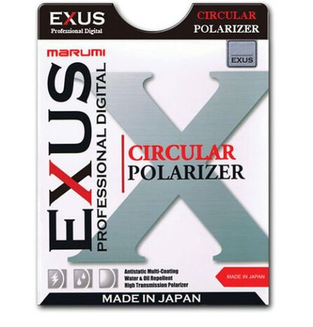 camerafilter Circ Pola Exus 72 mm glas zwart