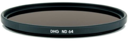 grijsfilter DHG ND64 72 mm glas zwart