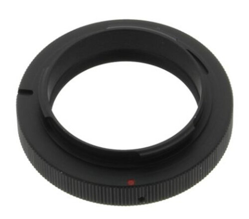 adapterring T2 Nikon 42 mm zwart