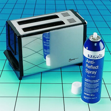 anti-reflectiespray mat 400 ml aluminium wit/blauw