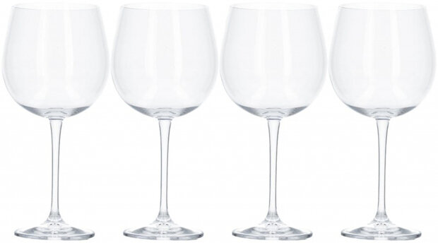 ginglazen Julie 665 ml transparant 4 stuks