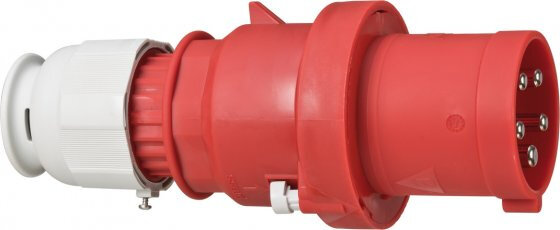 CEE-stekker 400V/63A IP44 23 x 9,5 cm rood