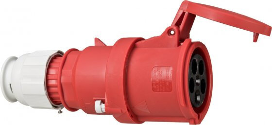 CEE-koppeling 400V/63A IP44 25,5 x 11 cm rood