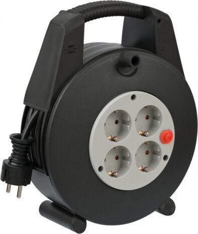 kabelhaspel Vario Line 4-voudig 15 m zwart/grijs
