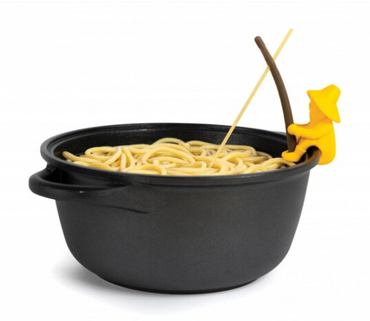 spaghettihulp Al Dente 10 x 8,5 x 4 cm siliconen geel