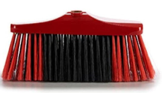 bezem 127 x 8 x 32 cm rood