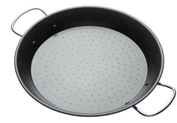 paellapan 46 cm aluminium zwart
