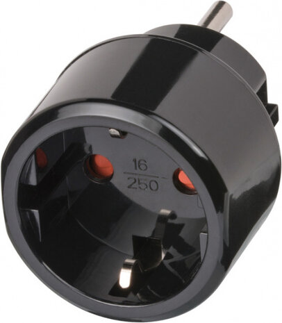 reisadapter type A 4,5 x 7 cm IP20 zwart