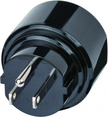 reisadapter type A 4,5 x 7 cm IP20 zwart
