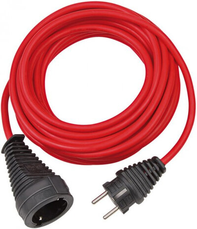verlengsnoer IP20 10 meter PVC rood