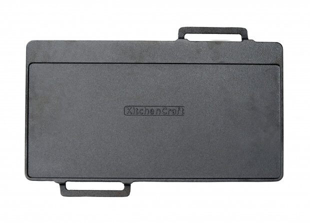 grillplaat 42,5 x 29 x 4,5 cm gietijzer grijs