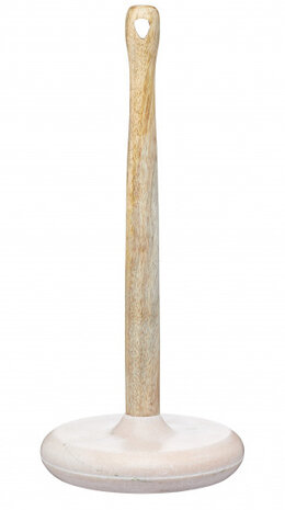 keukenrolhouder Serenity 36 cm hout/marmer naturel