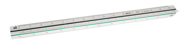 schaalstok 30 cm wit